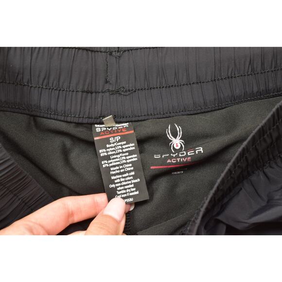 Spyder Active Women's Running Shorts Size S Black 2-in-1 Athletic Layered - Picture 6 of 8